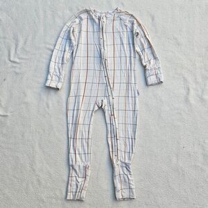 Brixton Brixton Cream Plaid Bamboo Zip Romper 12-18M
